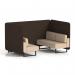 Brixworth 4 Seater Bench Booth With Black Legs In Synergy Fabric - Wed Panels And Affix Sofa SF003837