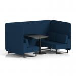 Brixworth 4 Seater Bench Booth With Black Legs And Black Table With Black Leg In X2 Fabric - Calculus Panels And Sofa SF003851
