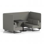 Brixworth 4 Seater Bench Booth With Black Legs And Black Table With Black Leg In X2 Fabric - Number Panels And Sofa SF003853