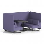 Brixworth 4 Seater Bench Booth With Black Legs And Black Table With Black Leg In Synergy Fabric - Order Panels And Sofa SF003865