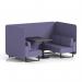 Brixworth 4 Seater Bench Booth With Black Legs And Black Table With Black Leg In Synergy Fabric - Order Panels And Sofa SF003865