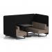Brixworth 4 Seater Bench Booth With Black Legs And Black Table With Black Leg In X2 Fabric - Diameter Panels And Theory Sofa SF003882