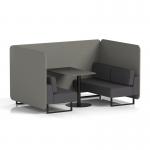Brixworth 4 Seater Bench Booth With Black Legs And Black Table With Black Leg In X2 Fabric - Number Panels And Arithmetic Sofa SF003883