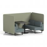 Brixworth 4 Seater Bench Booth With Black Legs And Black Table With Black Leg In Main Line Flax Fabric - Newbury Panels And Westminster Sofa SF003888