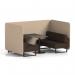 Brixworth 4 Seater Bench Booth With Black Legs And Black Table With Black Leg In Synergy Fabric - Affix Panels And Wed Sofa SF003892