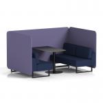 Brixworth 4 Seater Bench Booth With Black Legs And Black Table With Black Leg In Synergy Fabric - Order Panels And Alike Sofa SF003895