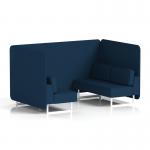 Brixworth 4 Seater Bench Booth With White Legs In X2 Fabric - Calculus Panels And Sofa SF004031