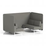Brixworth 4 Seater Bench Booth With White Legs In X2 Fabric - Number Panels And Sofa SF004033