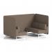 Brixworth 4 Seater Bench Booth With White Legs In X2 Fabric - Theory Panels And Sofa SF004035