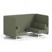 Brixworth 4 Seater Bench Booth With White Legs In Main Line Flax Fabric - Monument Panels And Sofa SF004037