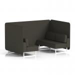 Brixworth 4 Seater Bench Booth With White Legs In Main Line Flax Fabric - Temple Panels And Sofa SF004039