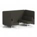 Brixworth 4 Seater Bench Booth With White Legs In Main Line Flax Fabric - Temple Panels And Sofa SF004039