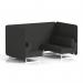 Brixworth 4 Seater Bench Booth With White Legs In Synergy Fabric - Mix Panels And Sofa SF004044