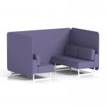 Brixworth 4 Seater Bench Booth With White Legs In Synergy Fabric - Order Panels And Sofa SF004045