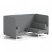 Brixworth 4 Seater Bench Booth With White Legs In Synergy Fabric - Partner Panels And Sofa SF004046