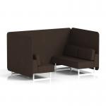 Brixworth 4 Seater Bench Booth With White Legs In Synergy Fabric - Wed Panels And Sofa SF004047