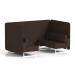 Brixworth 4 Seater Bench Booth With White Legs In Synergy Fabric - Wed Panels And Sofa SF004047