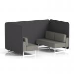 Brixworth 4 Seater Bench Booth With White Legs In X2 Fabric - Arithmetic Panels And Number Sofa SF004060