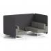 Brixworth 4 Seater Bench Booth With White Legs In X2 Fabric - Arithmetic Panels And Number Sofa SF004060