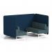 Brixworth 4 Seater Bench Booth With White Legs In X2 Fabric - Calculus Panels And Polygon Sofa SF004061