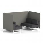 Brixworth 4 Seater Bench Booth With White Legs In X2 Fabric - Number Panels And Arithmetic Sofa SF004063