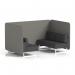 Brixworth 4 Seater Bench Booth With White Legs In X2 Fabric - Number Panels And Arithmetic Sofa SF004063