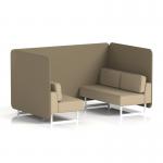 Brixworth 4 Seater Bench Booth With White Legs In Main Line Flax Fabric - Bank Panels And Upminster Sofa SF004066