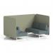 Brixworth 4 Seater Bench Booth With White Legs In Main Line Flax Fabric - Newbury Panels And Westminster Sofa SF004068