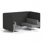 Brixworth 4 Seater Bench Booth With White Legs In Synergy Fabric - Mix Panels And Partner Sofa SF004074