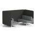Brixworth 4 Seater Bench Booth With White Legs In Synergy Fabric - Mix Panels And Partner Sofa SF004074