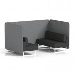 Brixworth 4 Seater Bench Booth With White Legs In Synergy Fabric - Partner Panels And Mix Sofa SF004076