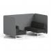 Brixworth 4 Seater Bench Booth With White Legs In Synergy Fabric - Partner Panels And Mix Sofa SF004076
