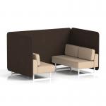 Brixworth 4 Seater Bench Booth With White Legs In Synergy Fabric - Wed Panels And Affix Sofa SF004077