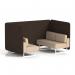 Brixworth 4 Seater Bench Booth With White Legs In Synergy Fabric - Wed Panels And Affix Sofa SF004077