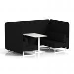 Brixworth 4 Seater Bench Booth With White Legs And White Table With White Leg In X2 Fabric - Diameter Panels And Sofa SF004212