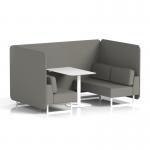 Brixworth 4 Seater Bench Booth With White Legs And White Table With White Leg In X2 Fabric - Number Panels And Sofa SF004213