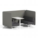 Brixworth 4 Seater Bench Booth With White Legs And White Table With White Leg In X2 Fabric - Number Panels And Arithmetic Sofa SF004243