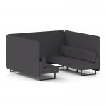 Brixworth 6 Seater Bench Booth With Black Legs In X2 Fabric - Arithmetic Panels And Sofa SF004270
