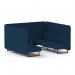 Brixworth 6 Seater Bench Booth With Black Legs In X2 Fabric - Calculus Panels And Sofa SF004271