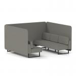 Brixworth 6 Seater Bench Booth With Black Legs In X2 Fabric - Number Panels And Sofa SF004273