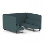 Brixworth 6 Seater Bench Booth With Black Legs In X2 Fabric - Polygon Panels And Sofa SF004274
