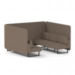 Brixworth 6 Seater Bench Booth With Black Legs In X2 Fabric - Theory Panels And Sofa SF004275