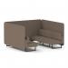 Brixworth 6 Seater Bench Booth With Black Legs In X2 Fabric - Theory Panels And Sofa SF004275