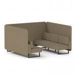 Brixworth 6 Seater Bench Booth With Black Legs In Main Line Flax Fabric - Bank Panels And Sofa SF004276