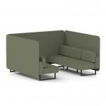 Brixworth 6 Seater Bench Booth With Black Legs In Main Line Flax Fabric - Monument Panels And Sofa SF004277