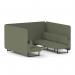 Brixworth 6 Seater Bench Booth With Black Legs In Main Line Flax Fabric - Monument Panels And Sofa SF004277