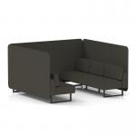Brixworth 6 Seater Bench Booth With Black Legs In Main Line Flax Fabric - Temple Panels And Sofa SF004279