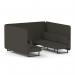 Brixworth 6 Seater Bench Booth With Black Legs In Main Line Flax Fabric - Temple Panels And Sofa SF004279