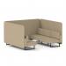 Brixworth 6 Seater Bench Booth With Black Legs In Main Line Flax Fabric - Upminster Panels And Sofa SF004280