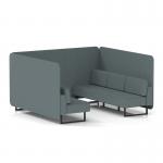 Brixworth 6 Seater Bench Booth With Black Legs In Main Line Flax Fabric - Westminster Panels And Sofa SF004281
